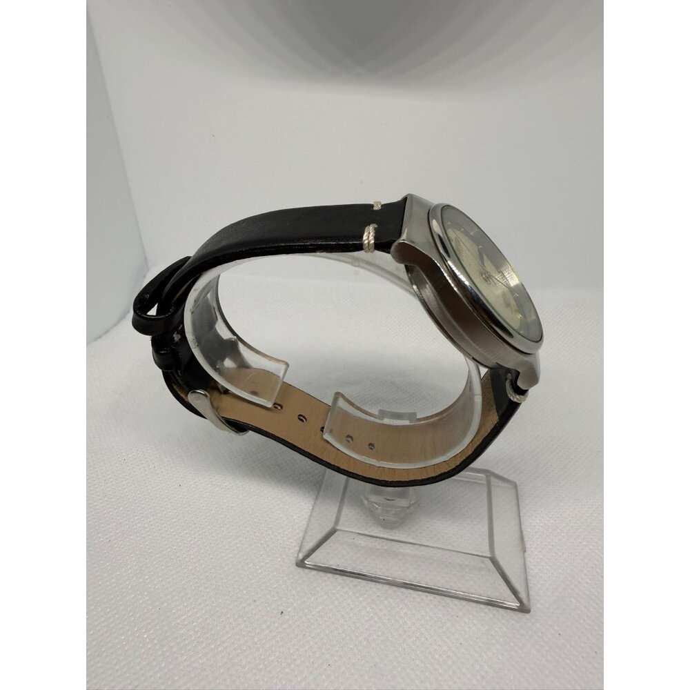Vintage Citizen Automatic Mens Watch With Black Leather Band & Day-Date Dial - Picture 7 of 11